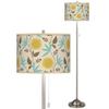 Thomas Paul Dahlia Brushed Nickel Pull Chain 62" Tall Floor Lamp Modern view 2