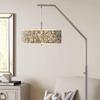 Organic Nest Giclee Brushed Nickel Arc Floor Lamp with Print Shade view 2