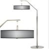 All Silver Giclee Shade Arc 71 1/2" Tall Floor Lamp view 1