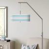 Multi Color Stripes Giclee Shade Arc 71 1/2" Tall Floor Lamp Living Room view 2