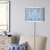 62" Tall Beachcomb Blue Shade Brushed Nickel Floor Lamp Living Room view 1