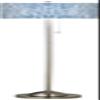 62" Tall Beachcomb Blue Shade Brushed Nickel Floor Lamp Living Room view 2