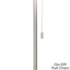 62" Tall Beachcomb Blue Shade Brushed Nickel Floor Lamp Living Room view 3