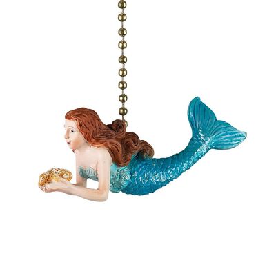 Clementine Designs Mermaid Decorative Ceiling Fan Light Dimensional Pull