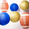 Quasimoon PaperLanternStore.com Los Angeles R Pro Football Paper Lanterns 6pc Combo Tailgating Party Pack (Navy/Gold) view 1