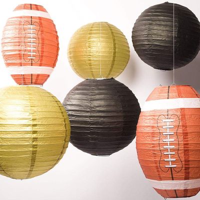Quasimoon PaperLanternStore.com New Orleans Pro Football Paper Lanterns 6pc Combo Tailgating Party Pack (Gold/Black)