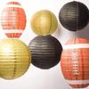 Quasimoon PaperLanternStore.com New Orleans Pro Football Paper Lanterns 6pc Combo Tailgating Party Pack (Gold/Black) view 1