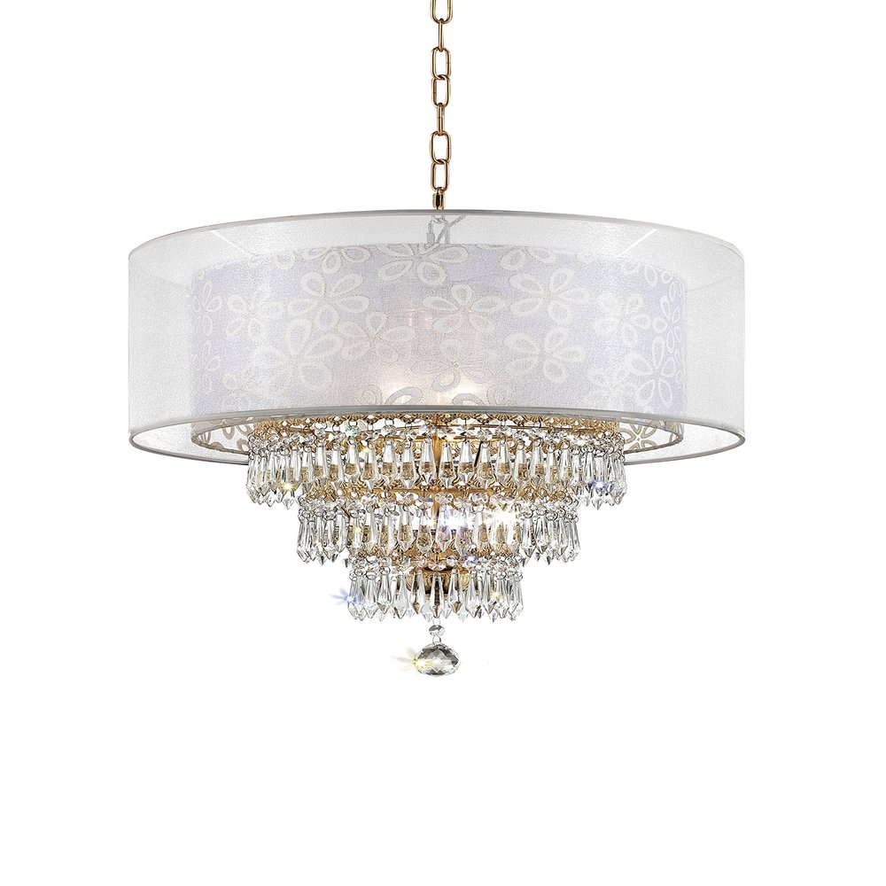 OK Lighting OK-5156H Chantilly Ceiling Lamp, 20" x 21.5" x 20"