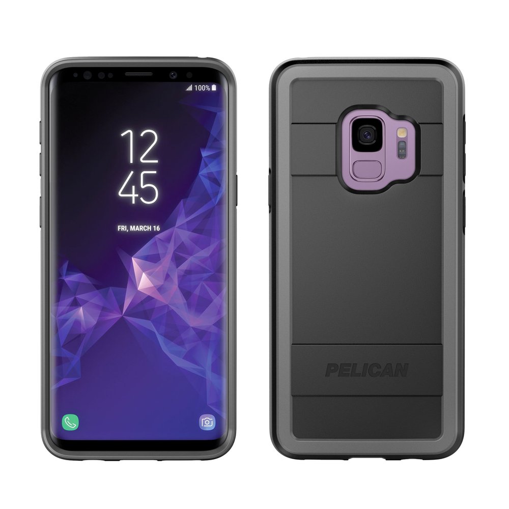 Pelican Protector Phone Case for Samsung Galaxy S9 (Black/Light Gray)