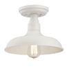 Design House 579631 Kimball Industrial Farmhouse 1-Light Indoor Semi-Flush Ceiling Mount Light with Metal Shade for Kitchen Hallway Dining Room Bedroom, Antique White view 1