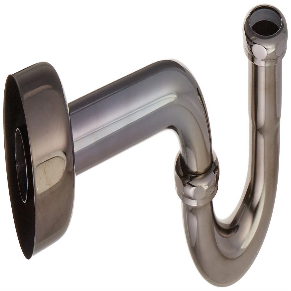 Jaclo 251-BKN "P" Trap with Round Box Escutcheon, Black Nickel