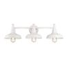 Design House 579656 Kimball Industrial Farmhouse 3-Light Indoor Bathroom Vanity Light with Metal Shades for Over the Mirror, Antique White view 1
