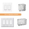 Smart Switch, Works with Alexa and Google Home, Voice Control, No hub Required, Timing Synchronization, Suit for 1/2/3/4 Group Type Switch Box Micmi, Neutral Wire Required, Smart Light Switch 2pack view 3