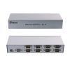 DTech Serial Splitter 8 Port Industrial RS232 Expander COM Port Switch Box with Power Adapter for Sharing PCs and Capture Data - 1x8 view 1