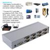 DTech Serial Splitter 8 Port Industrial RS232 Expander COM Port Switch Box with Power Adapter for Sharing PCs and Capture Data - 1x8 view 3