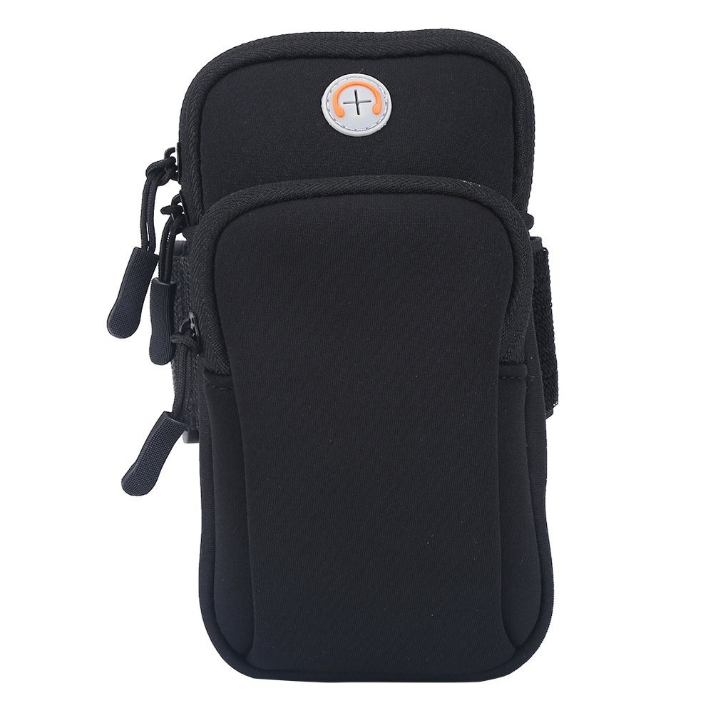 VGEBY Arm Pouch Outdoor Sport Running Jogging Exercise Armband Bag Wrist Pouch Phone Case Bag(Black) Sports Bag Supplies Phone Holder for Running Wrist Pouch Arm Phone Case