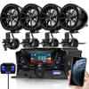 GoHawk Motorcycle Speakers Bluetooth, Waterproof Speakers and Amplifier Audio Sound System, Weatherproof, FM Radio, Volume Control, ATV UTV w/AUX in, USB, Micro SD view 1