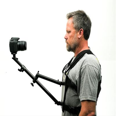 Glide Gear SNC 100 Snorricam Rig  for DSLR, Smartphone  Chest Mount, 3ft Arm, 3.3lb Payload, Lightweight Aluminum Harness