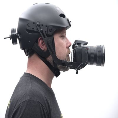 Glide Gear POV 100 Helmet Rig  Smartphone, DSLR  1st Person View, 3lb Payload, Adjustable Mounts, Counterweight System