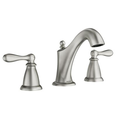 Moen WS84440SRN Two-Handle High Arc Bathroom Faucet, Spot Resist Brushed Nickel
