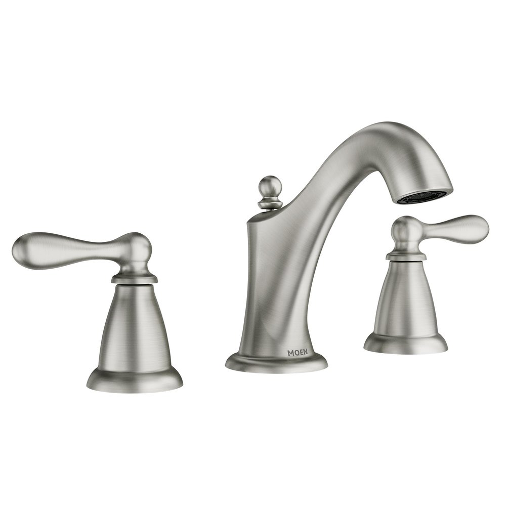 Moen WS84440SRN Two-Handle High Arc Bathroom Faucet, Spot Resist Brushed Nickel