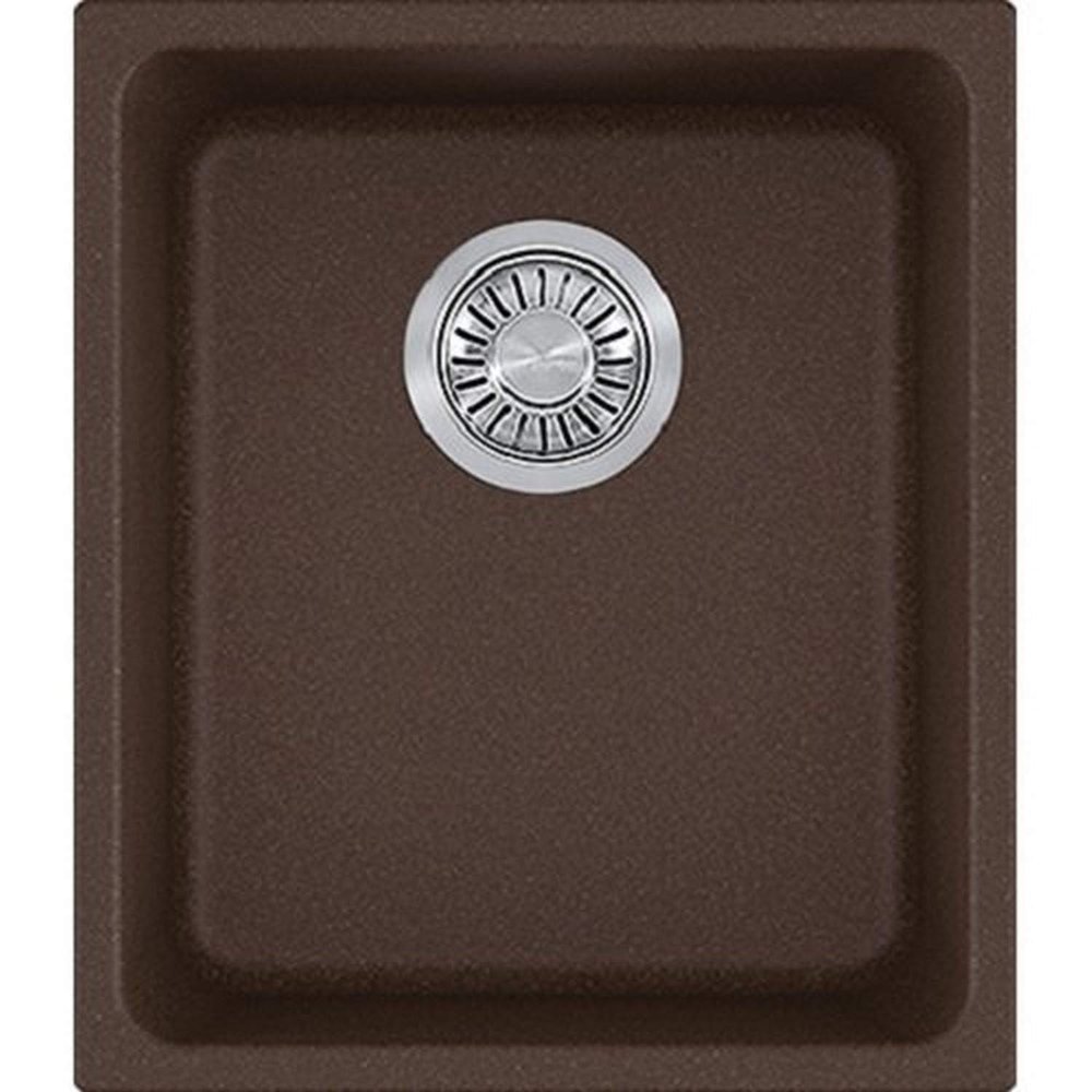 Franke KBG11013MOC Kubus Granite Undermount Single Bowl Kitchen Sink, Mocha