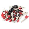Aexit 26pcs Breadboard Electrical Testing Test Alligator Clip Clamp 55mm Voltage Testers Red Black view 1