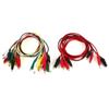 Aexit 12 Pcs Electrical Testing Single/Dual Double-Ended Wire Testing Work Alligator Voltage Testers Clips Jumper view 1