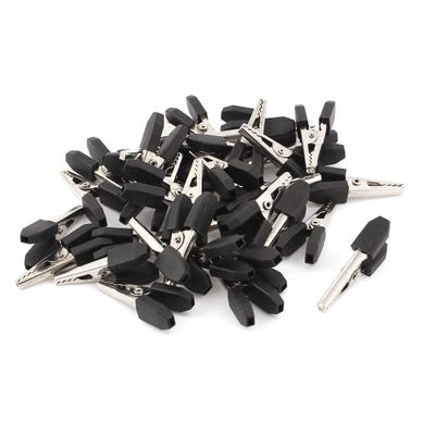 Aexit 36pcs Crocodile Electrical Testing Alligator Test Clip for Electrical Jumpers Voltage Testers Wire Cable