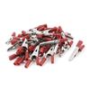 Aexit 36pcs Insulated Electrical Testing Cover Test Probe Alligator Clip Clamp Voltage Testers 55mm Red view 1
