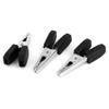 Aexit Width Alligator Electrical Testing Clips Test Work Clamps Black 5mm Jaw Open Voltage Testers 3 Pcs view 1