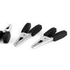 Aexit Width Alligator Electrical Testing Clips Test Work Clamps Black 5mm Jaw Open Voltage Testers 3 Pcs view 2