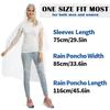Opret 5 Pack Rain Ponchos, Disposable Emergency Ponchos Bulk Unisex Waterproof Raincoat for Adults with Drawstring Hood view 3