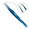 Professional Blue Tweezers for Eyelash Extension Hand Crafted Japanese Stainless Steel Precision Tweezers (90 Angular Tip.) view 2