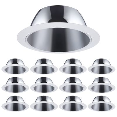 TORCHSTAR 12-Pack 6 Inch Recessed Light Trim, Aluminum Reflector