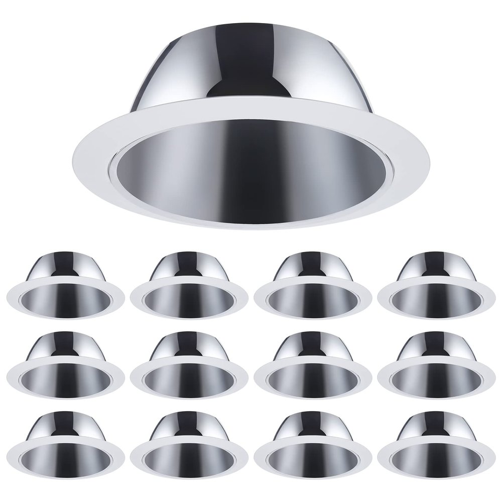 TORCHSTAR 12-Pack 6 Inch Recessed Light Trim, Aluminum Reflector