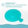 StopShroom STBLU232 Universal Stopper Plug Cover for Bathtub, Bathroom and Kitchen Drains, Aqua view 4