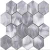 Tile Generation TAFDG-05 3D Hexagon Aluminum Metal Mosaic Tile Kitchen and Bath Backsplash Wall Tile (10 Sheets) view 1