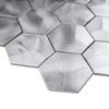 Tile Generation TAFDG-05 3D Hexagon Aluminum Metal Mosaic Tile Kitchen and Bath Backsplash Wall Tile (10 Sheets) view 3