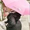 USB Charging Compact Fan Umbrella (Pink) view 4