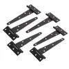 TamBee 6 Pcs 5 Inch T-Strap Light Duty Barn Door Hinges for Shed Gate view 1