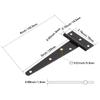 TamBee 6 Pcs 5 Inch T-Strap Light Duty Barn Door Hinges for Shed Gate view 2