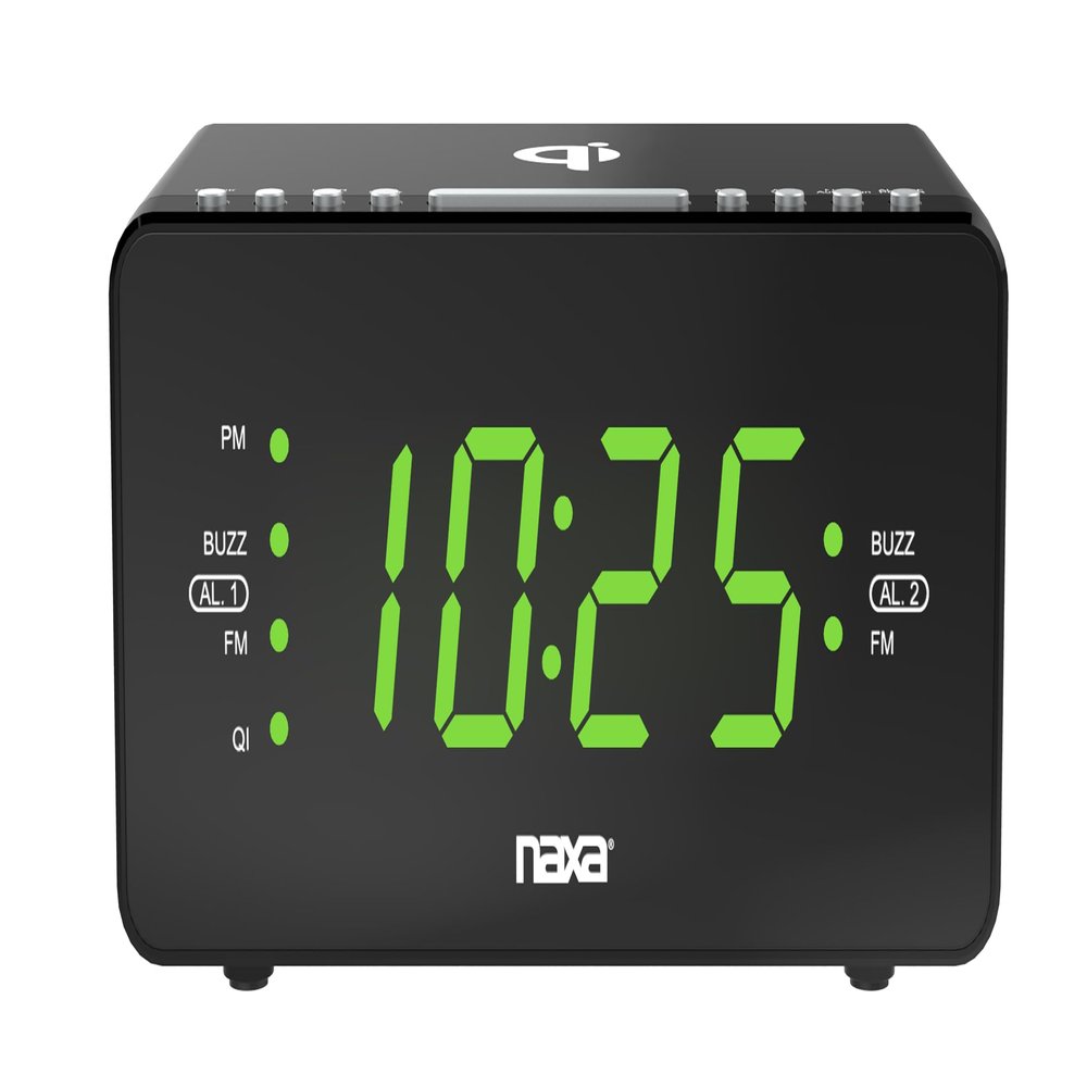 Naxa NRC-191 Alarm Clock, Black