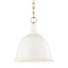 Mitzi H238701S-AGB/CR Blair - 1 Light Pendant 12.5 inches Tall and 11 inches Wide - Aged Brass/Cream Finish view 1