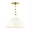 Mitzi H238701S-AGB/CR Blair - 1 Light Pendant 12.5 inches Tall and 11 inches Wide - Aged Brass/Cream Finish view 2