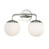Mitzi H193302-PN Paige - 2-Light Bath Light - Polished Nickel Finish - Opal Glossy Glass Shade view 3