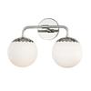 Mitzi H193302-PN Paige - 2-Light Bath Light - Polished Nickel Finish - Opal Glossy Glass Shade view 4