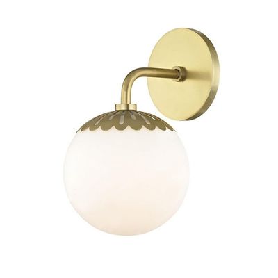 Mitzi H193301-AGB Paige - 1 Light Bath and Vanity 11 inches Tall and 6.25 inches Wide - Aged Brass