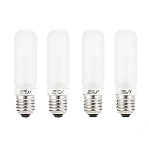 Vstar JDD Type 150W 110-130V Frosted Halogen Light Bulb, Replacement Modeling Bulb for Photo Studio Strobe Lighting,Pack of 4