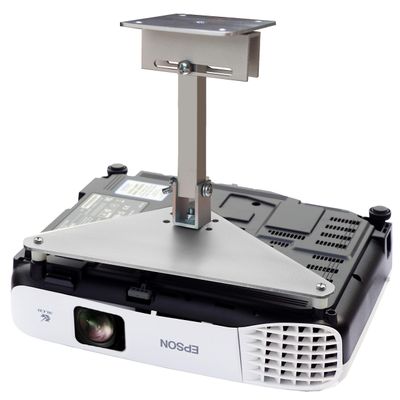 PCMD, LLC. Projector Ceiling Mount Compatible with Epson EB-S29 EB-S300 EB-S31 EB-U04 EB-U130 EB-U32 with Lateral Shift Coupling (10-Inch Extension)